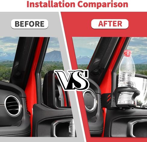 1PC Upgraded Door Cup Holder Fit for Jeep Wrangler JL JLU 2018-2024 & Gladiator JT 2020-2024, Passenger Side in Saudi Arabia