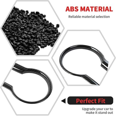 JeCar for Mustang Carbon Fiber Interior Cup Holder Cover Trim for Ford Mustang 2015-2023 Interior Accessories in Saudi Arabia