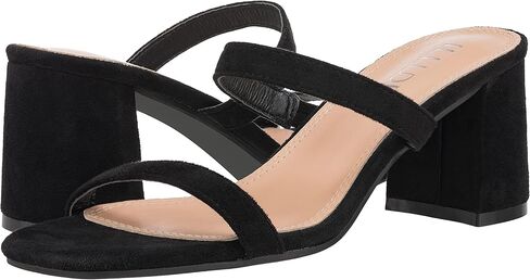صندل نسائي من ILLUDE بكعب سميك وحزام مزدوج ومقدمة مربعة وكعب سهل الارتداء - Lisa in Kuwait