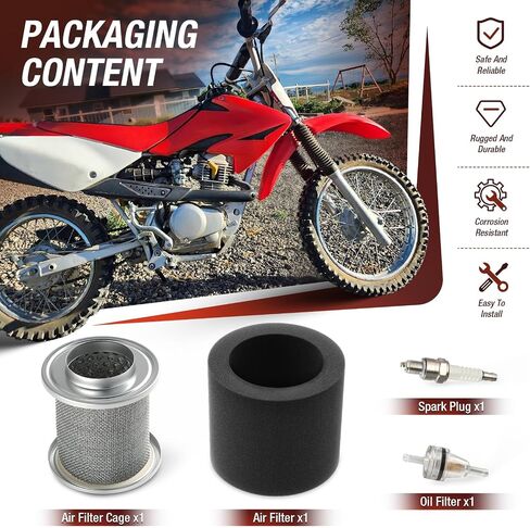 Air Cleaner Filter Element Holder Kit W/Spark Plug For Honda CRF80F CRF100F Sportrax 90 TRX90 XR80R XR100R 1985-2013 17212-KJ2-003 in Saudi Arabia