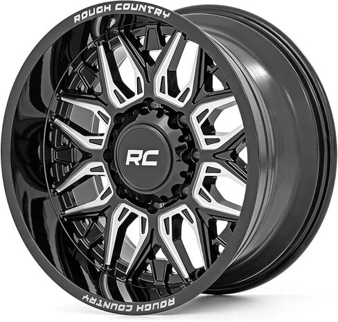 Rough Country 86 Series One-Piece Aluminum Wheel - 20x10, 6x135mm Bolt Pattern, 19mm Offset, Gloss Black in Saudi Arabia