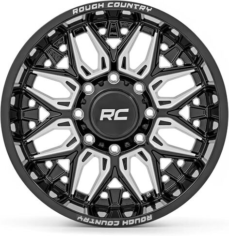 Rough Country 86 Series One-Piece Aluminum Wheel - 20x10, 6x135mm Bolt Pattern, 19mm Offset, Gloss Black in Saudi Arabia