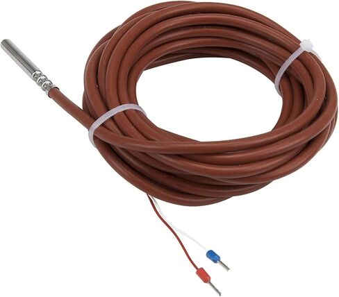 FTARP03 NTC 5m Silica Gel Cable Stainless Steel Waterproof Probe 10K Resistance RTD Temperature Sensor(3435 B 5x50mm Probe) in Saudi Arabia