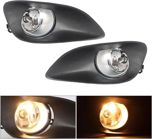labwork 1 Pair Fog Lights Lamps Replacement for Toyota Yaris Sedan 2006-2011 Clear Lens with Bulbs Switch Harness Frame Driving Fog Lights Lamps in Saudi Arabia