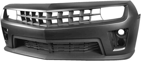 غطاء المصد الأمامي متوافق مع 2010-2013 Chevy Camaro، غطاء المصد الأمامي بديل غير مطلي باللون الأسود مع ضوء الجري النهاري PP من IKON MOTORSPORTS، 2011 2012 in Saudi Arabia