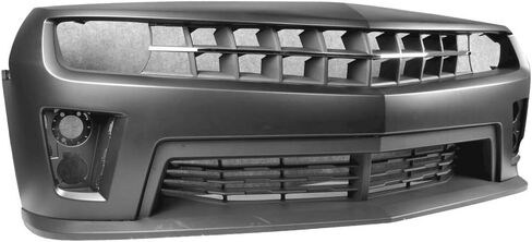 غطاء المصد الأمامي متوافق مع 2010-2013 Chevy Camaro، غطاء المصد الأمامي بديل غير مطلي باللون الأسود مع ضوء الجري النهاري PP من IKON MOTORSPORTS، 2011 2012 in Saudi Arabia