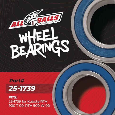 All Balls Wheel Bearing Kit 25-1739 for Kubota RTV-X 1100 CR9/CRX S/N 29390 00 in Saudi Arabia