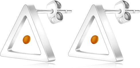 Yongxu شخصية عصرية مثلث بذور الخردل أقراط مواد هيبوالرجينيك المعتقدات الدينية مجوهرات مناسبة للنساء in Kuwait