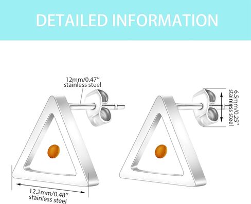 Yongxu شخصية عصرية مثلث بذور الخردل أقراط مواد هيبوالرجينيك المعتقدات الدينية مجوهرات مناسبة للنساء in Kuwait