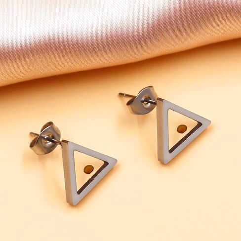 Yongxu شخصية عصرية مثلث بذور الخردل أقراط مواد هيبوالرجينيك المعتقدات الدينية مجوهرات مناسبة للنساء in Kuwait