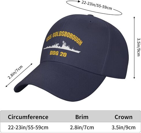 USS Goldsborough Ddg-20 Baseball Cap for Men Women Dad Hat Adjustable Trucker Hat Sports Hat Navy Blue in Saudi Arabia