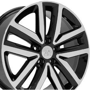 OE Wheels VW27 18 Inch Rim Fits Jetta Style 5x112 18x7.5 Gloss Black Machined - Hollander 69941 (1) in Saudi Arabia