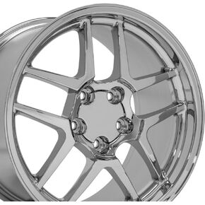 حافة OE Wheels LLC مقاس 18 بوصة تناسب عجلة Corvette C5 Z06 CV04 18x10.5 عجلة كروم هولاندر 5147 in Kuwait