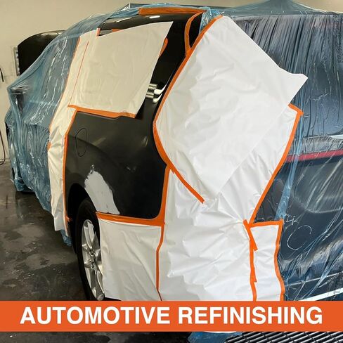 LAUCO Orange Automotive Refinishing Masking Tape, Autobody Painters Tape, 1.5 in. X 60 Yd. 24 Rolls, Moisture, UV and Heat Resistant, Multi-Purpose Masking Tape, No Residue, Painters Tape Bulk in Kuwait