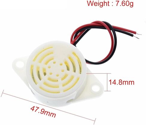 2PC/Lot 95DB Alarm High-Decibel 3-24V 12V Electronic Buzzer Beep Alarm Continuous Beep in Saudi Arabia