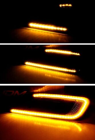 iJDMTOY Euro Smoked Lens Sequential Blink Amber LED Fender Side Marker Light Kit Compatible with 2015-up Mini Cooper F54 Clubman, Replace OEM Amber/Clear Sidemarkers in Saudi Arabia