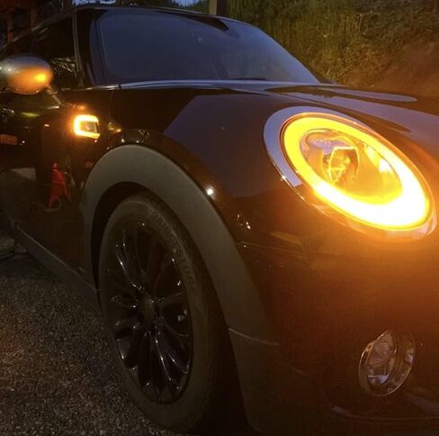 iJDMTOY Euro Smoked Lens Sequential Blink Amber LED Fender Side Marker Light Kit Compatible with 2015-up Mini Cooper F54 Clubman, Replace OEM Amber/Clear Sidemarkers in Saudi Arabia