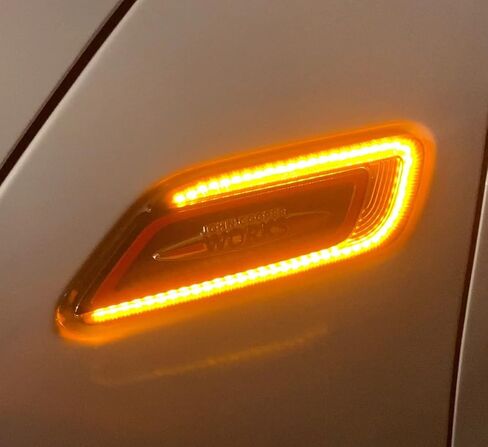 iJDMTOY Euro Smoked Lens Sequential Blink Amber LED Fender Side Marker Light Kit Compatible with 2015-up Mini Cooper F54 Clubman, Replace OEM Amber/Clear Sidemarkers in Saudi Arabia