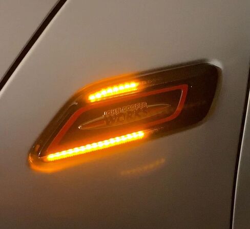 iJDMTOY Euro Smoked Lens Sequential Blink Amber LED Fender Side Marker Light Kit Compatible with 2015-up Mini Cooper F54 Clubman, Replace OEM Amber/Clear Sidemarkers in Saudi Arabia