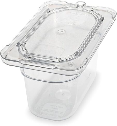 Carlisle FoodService Products Plastic Food Pan 1/9 Size 6 Inches Deep Black in Saudi Arabia