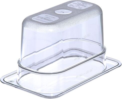 Carlisle FoodService Products Plastic Food Pan 1/9 Size 6 Inches Deep Black in Saudi Arabia