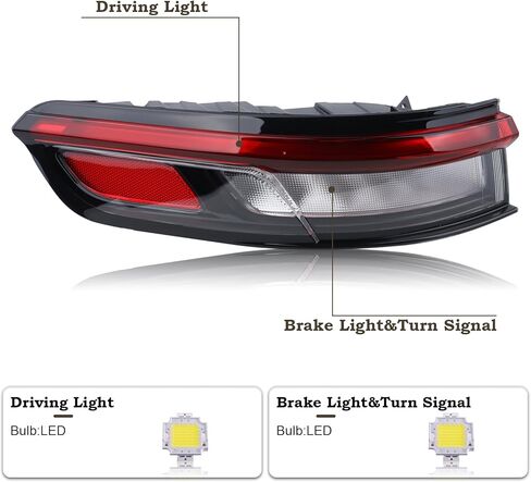 Right Passenger Side Tail Light LED Rear Lamp Compatible for 2021 2022 2023 2024 Jeep Grand Cherokee Jeep Grand Cherokee L 68421132AD in Saudi Arabia
