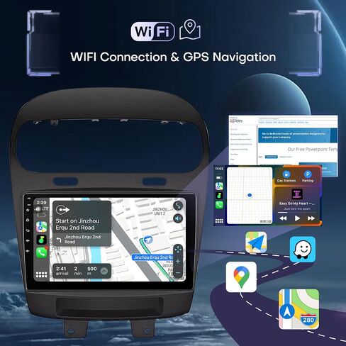 راديو السيارة لـ Dodge Journey 2011-2019 استبدال راديو ستيريو 8Core 4+64G 9.7 بوصة شاشة تعمل باللمس مع Carplay اللاسلكي وAndroid Auto 4G LTE WiFi SWC DSP كاميرا AHD مجانية بلوتوث in Kuwait