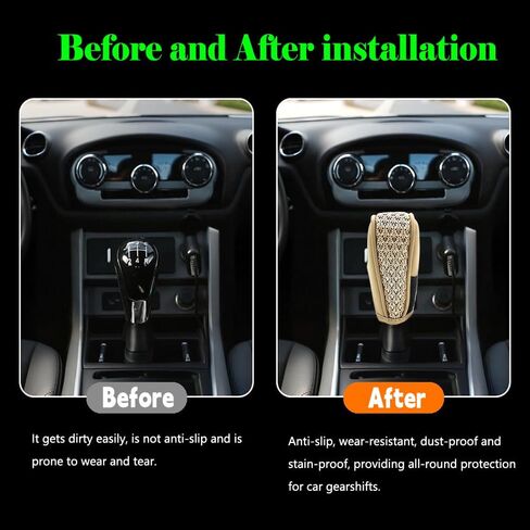 Car Shift Knob Cover, Shift Knob Cover, Anti-Scratch and Wear-Resistant, Non-Slip and Comfortable to The Touch, Suitable for Most Car Models (Black) in Kuwait