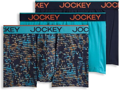 Jockey Men's Chafe Proof Pouch Microfiber 3" Trunk - 3 Pack in Kuwait