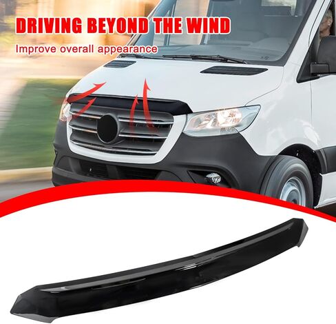Hood Bug Deflector for Mercedes Benz Sprinter 1500 2500 3500 W907 2019-2025 Matte Black Hood Deflector Guard ABS Bug Shield in Kuwait
