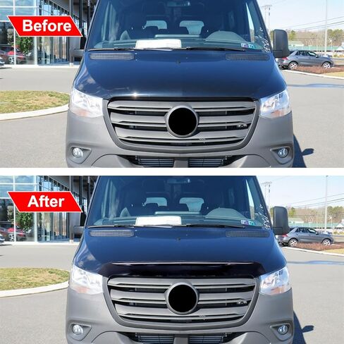 Hood Bug Deflector for Mercedes Benz Sprinter 1500 2500 3500 W907 2019-2025 Matte Black Hood Deflector Guard ABS Bug Shield in Kuwait