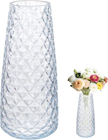 مجموعة مزهرية زجاجية وردية مكونة من 30 قطعة، مزهريات زهور صغيرة بكميات كبيرة، مزهريات كلاسيكية صغيرة للقطع المركزية، المنزل، الحفلات، تزيين طاولة الزفاف (30 عبوة) in Kuwait