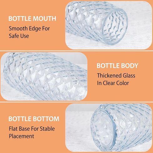 مجموعة مزهرية زجاجية وردية مكونة من 30 قطعة، مزهريات زهور صغيرة بكميات كبيرة، مزهريات كلاسيكية صغيرة للقطع المركزية، المنزل، الحفلات، تزيين طاولة الزفاف (30 عبوة) in Kuwait