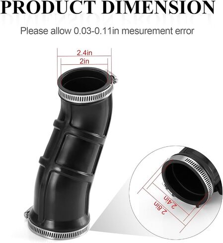 Right Manifold Snorkel Air Box Intake Tube for Yamaha Raptor 660R YFM660R 2001-2005 5LP-14454-00-00 in Saudi Arabia