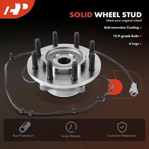 A-Premium Front Wheel Bearing and Hub Assembly with ABS & 8-Lug Compatible with Dodge Ram 2500 3500 2000-2002 & with 4-Wheel ABS Only in Saudi Arabia