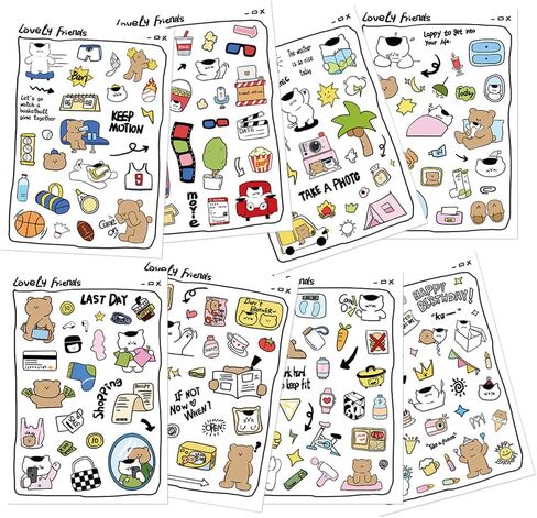 24pcs 9"x6 Make-a-face Demon Movie Hunters Sticker,Make Your Own Animal Mix and Match Sticker Sheets with Safaris, Sea and Fantasy Animals Supplies Craft in Saudi Arabia