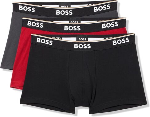BOSS Men's 3-Pack Multi Color Bold Logo Trunks in Kuwait