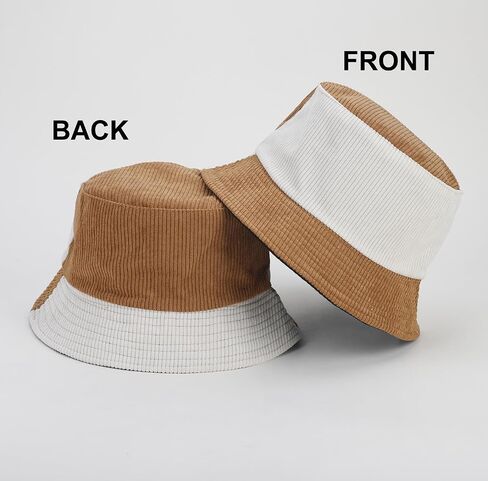 Quanhaigou Corduroy Bucket Hats Unisex Reversible Travel Daily Cap for Men Women Teens in Saudi Arabia