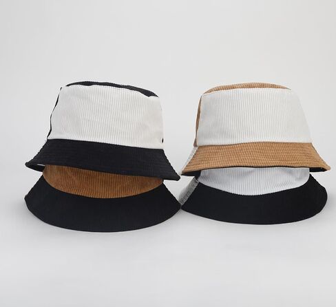 Quanhaigou Corduroy Bucket Hats Unisex Reversible Travel Daily Cap for Men Women Teens in Saudi Arabia