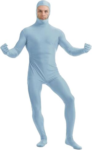 Men's and Women's Spandex Open Face Full Body Zentai Costume Bodysuit Halloween Cosplay Body Suit in Saudi Arabia
