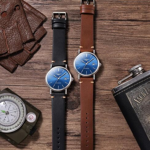 Getalia Italian leather Watch Band Tuscany Natural Vegetable-Tanned Full Grain Genuine Leather, 18mm 19mm 20mm 21mm 22mm 24mm Quick Release Replacement Watch Straps for Men and Women Thick and Soft in Saudi Arabia