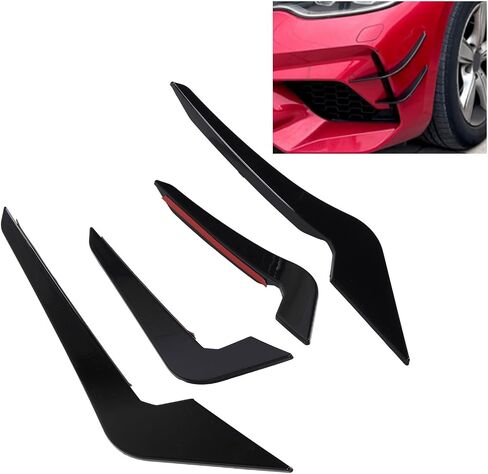 Front Bumper Lip Splitter Canards for 2 Series M2 F87 2016-2021 Enhancing Aerodynamics and Stability (Glossy Black) in Saudi Arabia