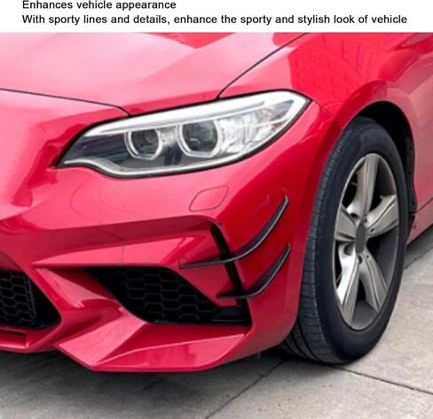Front Bumper Lip Splitter Canards for 2 Series M2 F87 2016-2021 Enhancing Aerodynamics and Stability (Glossy Black) in Saudi Arabia