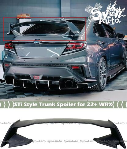 لـ 2022+ سوبارو WRX VB JDM STI ستايل معبى باللون الأسود غير اللامع، جناح سبويلر خلفي، 749755269934 in Saudi Arabia