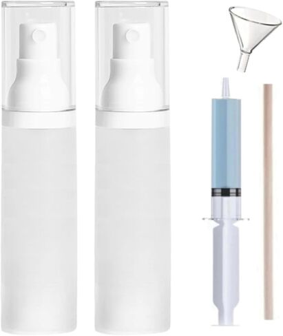 1oz/30ml-Small Spray Bottle 360° Angle Work, Portable Refillable Leak Proof Travel Mini Spray Bottle.For Perfume Toner Hair spray Facial Moisturizing 【1oz/30ml-(Pack of 2) & Spary Bottle】 in Kuwait