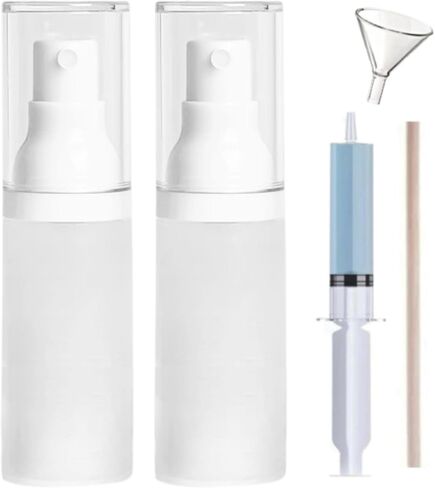 1oz/30ml-Small Spray Bottle 360° Angle Work, Portable Refillable Leak Proof Travel Mini Spray Bottle.For Perfume Toner Hair spray Facial Moisturizing 【1oz/30ml-(Pack of 2) & Spary Bottle】 in Kuwait