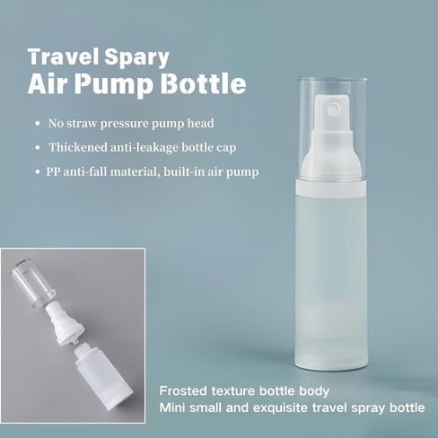 1oz/30ml-Small Spray Bottle 360° Angle Work, Portable Refillable Leak Proof Travel Mini Spray Bottle.For Perfume Toner Hair spray Facial Moisturizing 【1oz/30ml-(Pack of 2) & Spary Bottle】 in Kuwait