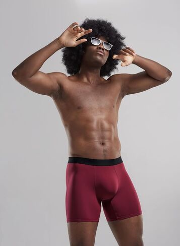 1/3-Pack Men's Boxer Briefs Breathable Elastic Waisted Performance Cotton Underwear in Saudi Arabia