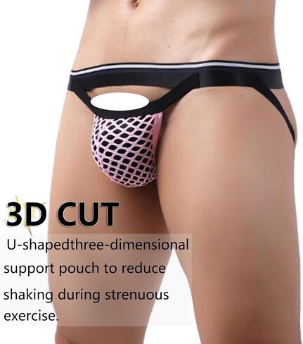 Men's Jockstrap Underwear Breathable Mesh Underwears Thongs Jock Strap Athletic Supporters in Saudi Arabia