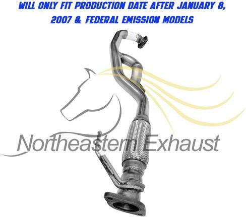 Northeastern Exhaust | Stainless Steel Exhaust Flex Y-Pipe Compatible for Escape Tribute Mariner 2007-2008 3.0L | Free Gaskets Included | Automotive Replacement Part in Saudi Arabia